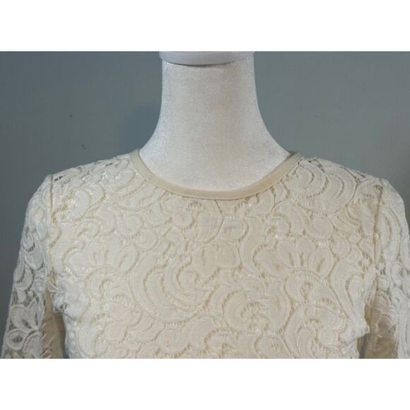Misha Collection Long Sleeve Lace Bodysuit XS Ivory White Designer Australian - Picture 5 of 10
